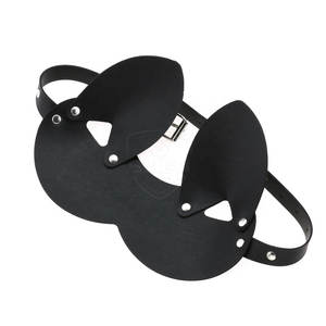 Cache-visage en cuir de haute qualité au design professionnel pour utilisation en bondage avec sangles renforcées et toucher doux - Product Image 3