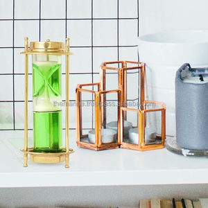 Nautical Antique Brass Sand <b>Timer</b> Green Liquid Modern Design Home Decorative Gift for <b>Kitchen</b> Office Table Top Desk Top - Product Image 6