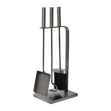 Ensemble d'outils de cheminée en fer design moderne Installation d'angle pour villa pour cheminées à charbon Derniers ensembles de compagnons - Product Image 2