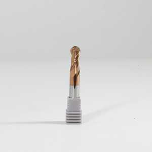 CARBIFORCE 14*150 2 cannelures broyeur à billes 55HRC TiSiN enduit nouvel état OEM & ODM pris en charge pour les fraiseuses à métaux - Product Image 1