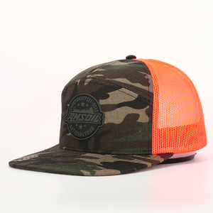 Vietnam chapeau usine faible taxe personnalisé 7 panneau Camouflage camionneur plat bord Ri168 chapeau haute qualité vieille école canard Camo maille camionneur - Product Image 1