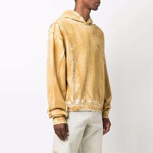 Venta al por mayor ácido lavado Sudadera con capucha Super calidad Sudadera con capucha de algodón de gran tamaño de diseño personalizado sudaderas con capucha de los hombres - Product Image 3