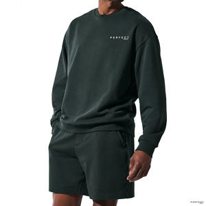 Custom Logo Pullover Hoodie Oversize French Terry <b>Shorts</b> 2-Piece <b>Set</b> Perfect Quality for Casual Style <b>Top</b> for Summer & Winter - Product Image 5