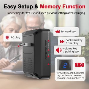 Sistema de Llamada Inalámbrico <span class=keywords><strong>para</strong></span> Enfermeras Daytech, Botón de Llamada Impermeable <span class=keywords><strong>para</strong></span> Cuidadores, Alarma Personal <span class=keywords><strong>para</strong></span> Personas Mayores, Cobertura de Señal de 500 pies - Product Image 4