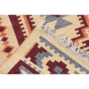 พรมวินเทจขนาด 2.9x3.9 ฟุต พรมตุรกีขนาดเล็ก พรมลายอิคัตสีแดง - Product Image 4