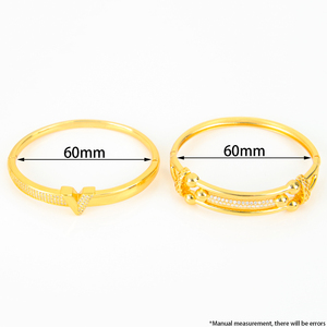 Parure de bijoux de mariage tendance motif flèche, plaqué or 21 carats, avec bracelet et bague en zircon de Dubaï pour femme, idéale pour les fêtes - Product Image 6