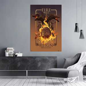 Póster Moderno de la Casa del Dragón en Lienzo para Decoración de Pared - Product Image 1