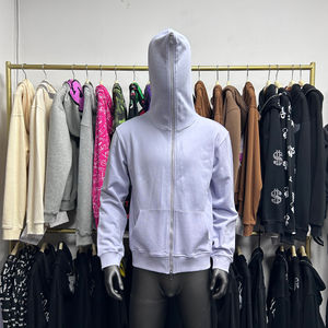 Personnalisable en vrac 360gsm poids lourd grande taille sweatshirts unisexe vierge intégral zip à capuche pour les hommes - Product Image 3