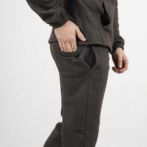 Premium Quality Heavy Weight <b>Pullover</b> Tracksuit Custom Printed Logo 100% Cotton Loose Fit Tracksuits For <b>Man</b> - Product Image 4