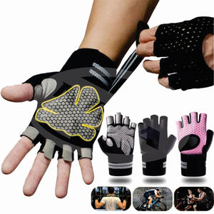 Gants de gymnastique en cuir respirants demi-doigts unisexes pour l'haltérophilie et l'entraînement physique Gants de sport antidérapants pour la maison et l'extérieur - Product Image 2
