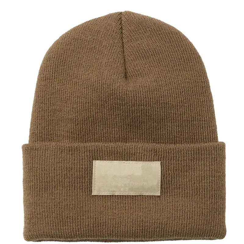 Новая стильная вязаная шапка с акриловыми шапочками всех цветов зимняя шапочка с логотипом на заказ Модная вышивка шапочка