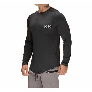 Camisetas DE TRABAJO atléticas para gimnasio para hombre 100% algodón de secado rápido transpirable Slim Fit manga larga diseño elástico letra para correr trabajo - Product Image 4