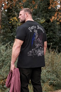 Camisetas informales De moda con cuello redondo para Hombre 100% algodón elegante Camiseta De Hombre personalizado Color estampado en la espalda gráfico OEM/ODM Bangladesh - Product Image 2