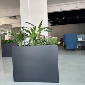 กระถางต้นไม้โลหะเคลือบสีดำสำหรับตกแต่งสำนักงาน2025ตกแต่งสำนักงาน - Product Image 2