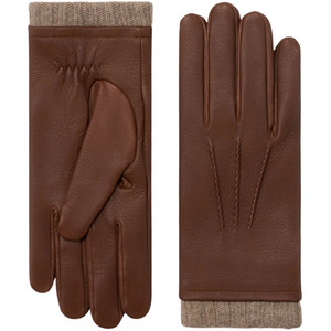 Cuir véritable Marron Luxueux Vintage Eco-Friendly Mens Biker Driving Gloves with Doublure Outdoor Use OEM Custom Logo Available - Product Image 1