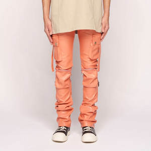 Pantalons en cuir pour hommes de qualité supérieure, droits, imperméables, respirants, écologiques, style hip-hop, tailles sur mesure, prix d'usine - Product Image 1