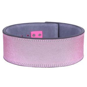 Handmade <b>Pink</b> Sparkling Lever <b>Belt</b>, 4 Inch Leather Weightlifting Gym <b>Belt</b> - Product Image 2