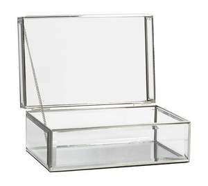 Boîte à bijoux élégante en métal et en verre, étui de rangement pour bijoux élégant pour les intérieurs contemporains - Product Image 6