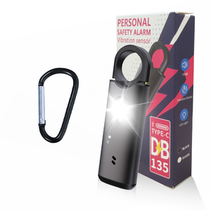 Alarme personnelle élégante en forme de porte-clés, sécurité en voyage, sirène forte, porte-clés cadeau, alarme de défense personnelle multicolores pour les voyages - Product Image 3