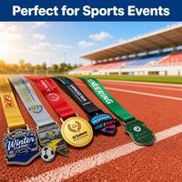 Médailles sportives personnalisées en métal, médailles de récompense gravées, finition en alliage de zinc, laiton, fer pour marathon, événement scolaire