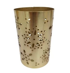 Best Selling Luxury Modern Design <b>Candle</b> Vessels Gold Foil Finish <b>Black</b> Iron Votive <b>Holder</b> Home Decorative Shaped for Christmas - Product Image 5