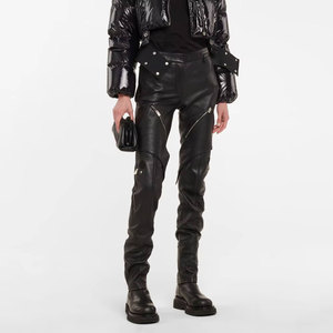 2024 bonne qualité prix raisonnable femmes pantalons en cuir nouvelle conception pas cher prix femmes pantalons en cuir - Product Image 2