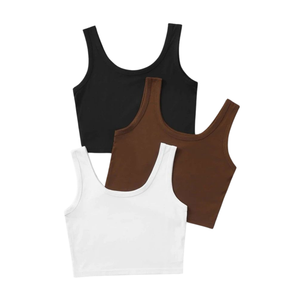 Débardeur pour femme 100% coton, doux, respirant, écologique, tricoté, plumes, streetwear, OEM, vente en gros - Product Image 4