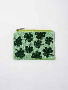 Pochette à monnaie brodée à la main avec des perles de graines traditionnelles, motifs ethniques tribaux indiens, fermeture éclair, étui pour usage quotidien, maquillage - Product Image 3