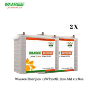 Waaree Energies 2 Kilowatt, setengah potongan, mono-kristalin, Kit Kombo Off-Grid (Panel 445 watt Waaree, baterai C-10 surya 150 Ah