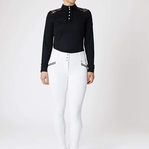 Personalizable al por mayor Mujeres Riding Show Camisas Capa base Top Ropa ecuestre Premium Comfort and Fit Camisa de equitación - Product Image 5