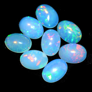 AAA + éthiopien Welo opale 10x14mm Cabochon ovale naturel multi feu éthiopien opale lâche ovale Cabochon pierres précieuses cabines pour bijoux - Product Image 3