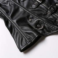 Nouvel arrivage de corset en cuir souple corset Steampunk corset burlesque désossé bustier lingerie haut noir taille formation OEM