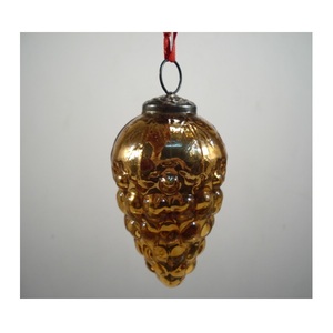 เครื่องประดับแขวนแก้วรูปดอกไม้สีทองสำหรับตกแต่งบ้านต้นคริสต์มาส - Product Image 5
