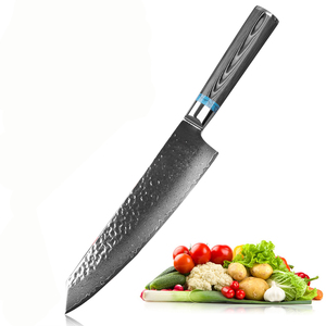 Couteau de chef de cuisine professionnel en acier Damas ultra tranchant avec poignée OEM ODM personnalisé en gros usine de coutellerie - Product Image 1
