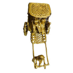 Artesanía Mukherjee, Adorno Decorativo Dhokra Rikshaw, 10 cm X 6.4 cm X 20.2 cm, Decoración para el Hogar, Regalo - Product Image 4