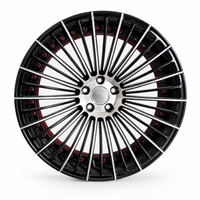 Jantes monobloc en alliage d'aluminium forgé de 20 à 24 pouces, noir mat, pour S4 S5 RS3 RS4, jantes de tuning sport, 20 rangées de lumières de roue