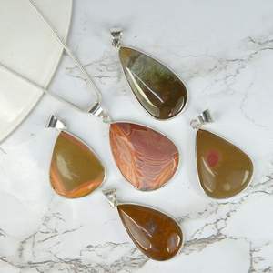 AAA โพลลี่โครเมี่ยมหินอาเกตธรรมชาติควอตซ์เรกิสร้อยคอล็อกเกตของผู้หญิงจี้แฟชั่นและจี้หินที่มีเสน่ห์ - Product Image 1