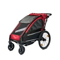 Remorque de vélo tout-terrain en alliage d'aluminium KS-200 avec suspension indépendante et siège inclinable, capacité de charge de 35 kg