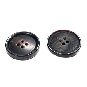 Superior Quality Natural Horn <b>Buttons</b> 4-Holes Round Flatback Standard Plating for Garments Advanced Use Never Crack - Product Image 1