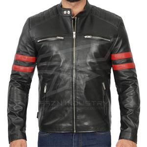 Chaqueta de cuero de calidad superior para hombre estilo con chaqueta de cuero Original 100% chaquetas de cuero suave para hombre - Product Image 3