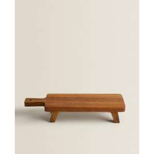 Gran tabla de cortar rústica que funciona como estación de preparación de alimentos y bandeja para servir al aire libre - Product Image 1