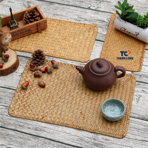HIGH QUALITY Handwoven Natural Rattan Rectangular <b>Placemats</b>, <b>Set</b> of 4 for Elegant Dining Decor - Product Image 5