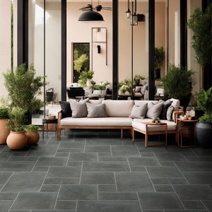 กระเบื้องปูพื้นกันน้ำ Montauk Blue Slate Union รุ่นโมเดิร์น ขนาด 48 x 48 นิ้ว ชุดสำหรับผนังภายใน ขนาด 400 x 400 มม. - Product Image 2