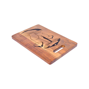 Planche à découper en bois d'acacia Bloc à découper de cuisine avec design gravé au laser Nouvelle planche à fromage et planche à charcutier pour ustensiles de cuisine - Product Image 3
