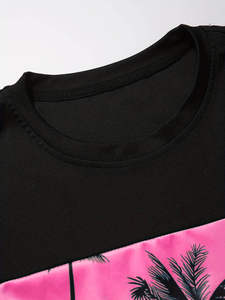 Conjunto de Camiseta y Pantalones Cortos para Hombre, Ropa Deportiva de Moda al por Mayor, Conjuntos de Verano, Camisetas de Manga Corta y Pantalones Cortos, Dos Piezas, OEM - Product Image 2