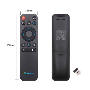 BPR1S Plus 2,4G BT Dual-Mode Air Mouse Sprachsteuerung Google Assistant Android TV Box 4-Tasten ABS-Material 10m Reichweite IR-Lernfunktion - Product Image 2