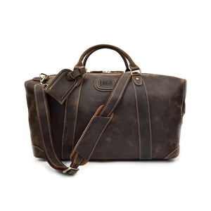 กระเป๋าเดินทางขนาดใหญ่สำหรับทั้งชายและหญิงกระเป๋าใส่วีคเอนเดอร์หนังแท้สุดหรูมีซับในทำจากไนลอนสำหรับใช้ในโรงยิม - Product Image 5