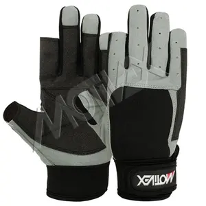 Guantes de vela Refuerzo Palma Dedos Yachting Pesca Canotaje Kayak Regata Guantes de tiro Venta caliente Guante de vela