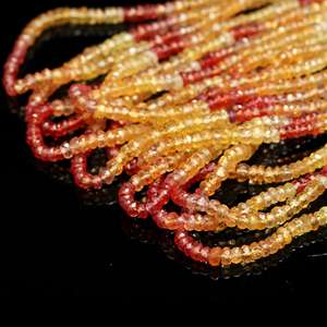 ลูกปัด LD0190พลอยแซฟไฟร์สีเหลืองเจียระไนขนาด3มม. ได้รับการรับรองจากบุคคลที่สามสำหรับการทำเครื่องประดับ - Product Image 3