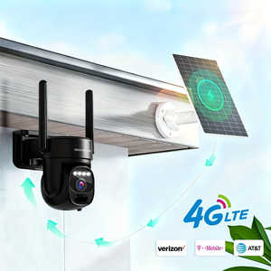 Cámara de Seguridad Solar de 360° con Detección de Movimiento PIR, Visión Nocturna, Tarjeta SIM para 2G/3G/4G LTE, Incluye Red WiFi - Product Image 5